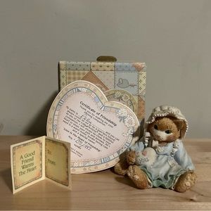 ENESCO Calico Kittens from 1993 - #623482   ”Love Is The Heart of Friendship”